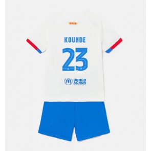 Barcelona Jules Kounde #23 Gostujuci Dres za Dječji 2023-24 Kratak Rukavima (+ kratke hlače)
